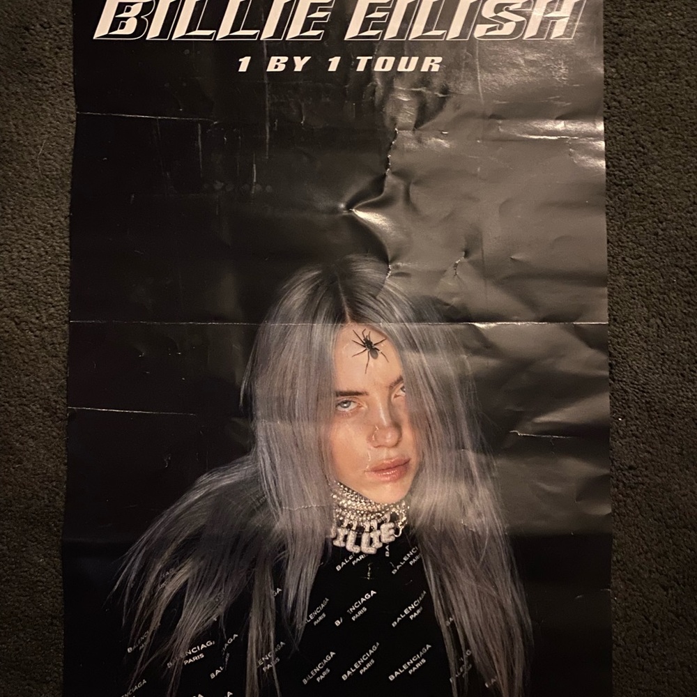 Billie Eilish 1 by 1 tour poster rare